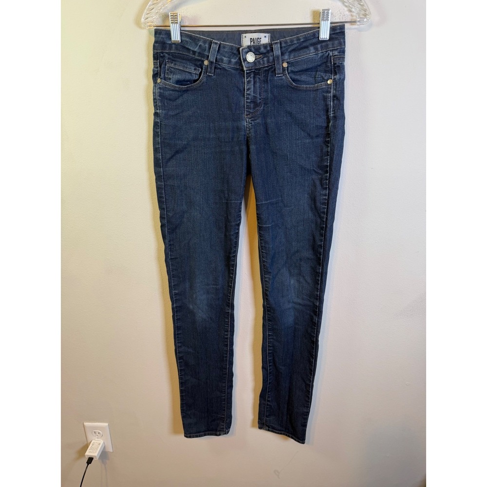 Paige Womens Skyline Skinny Jeans Dark Wash Twilight Size 26